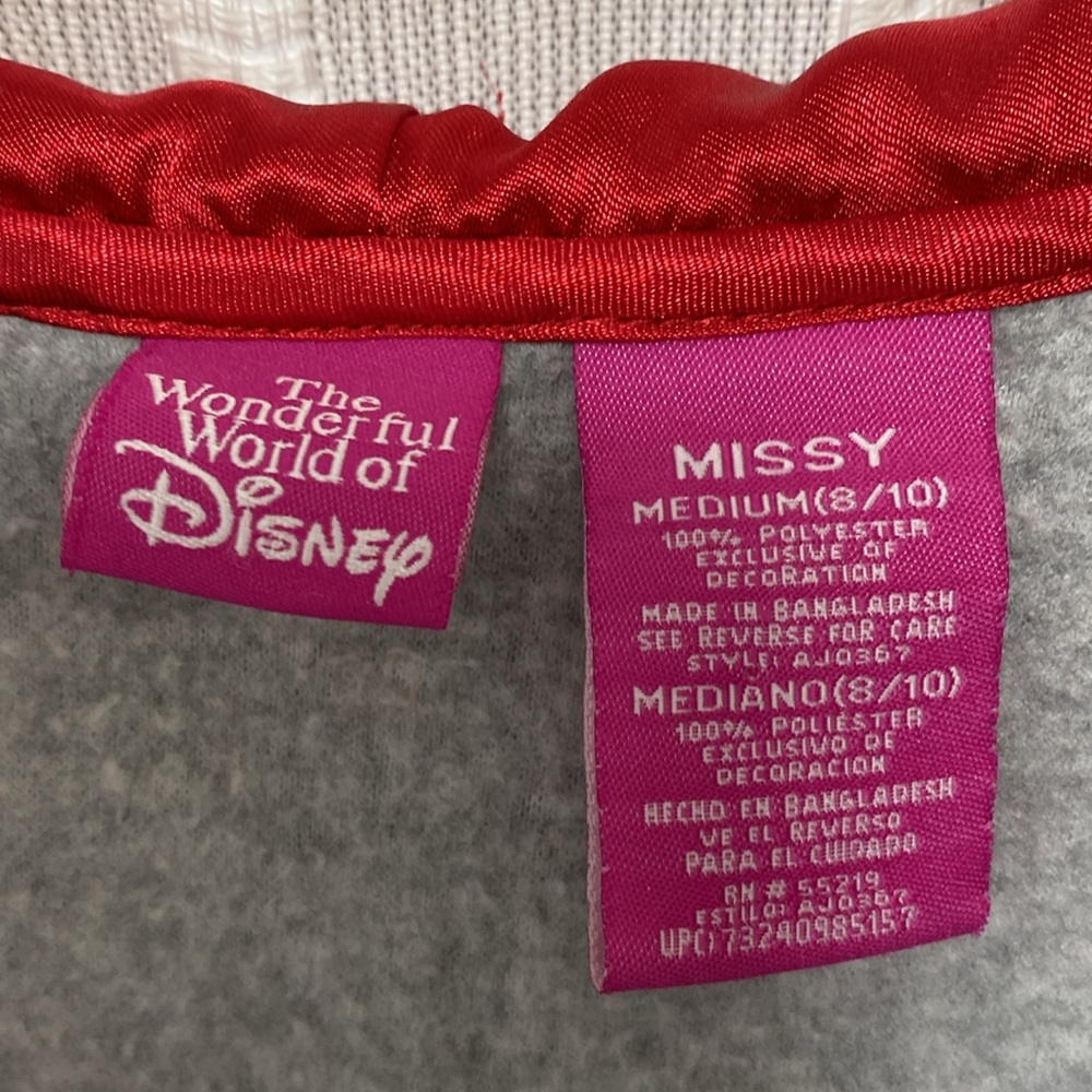 Wonderful World of Disney Grumpy Full Zip Fleece Sweatshirt Hoodie Size M - Picture 9 of 12